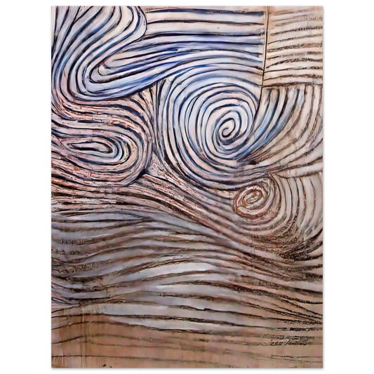 Victor Pasmore - Spiral Motif in White, Black and Indigo - 1951  75x100 cm / 30x40inches Fine Art Poster