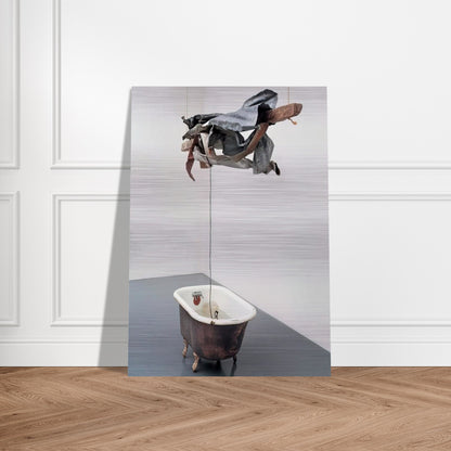 SOR AQUA VENETIAN 1973 - Robert Rauschenberg Brushed Aluminum Print - 70x100 cm / 28x40 inches | Robert Rauschenberg Aluminum Print | Robert Rauschenberg Prints