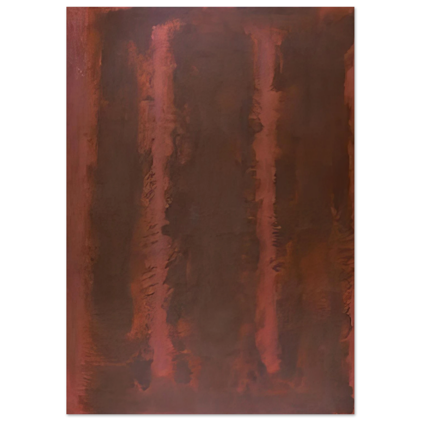 Mark Rothko - Black on Maroon - 1958 Wall Art - 60x80 cm / 24x32 inches - Premium Wooden Framed Poster With Fine Art Paper-canvas - White frame