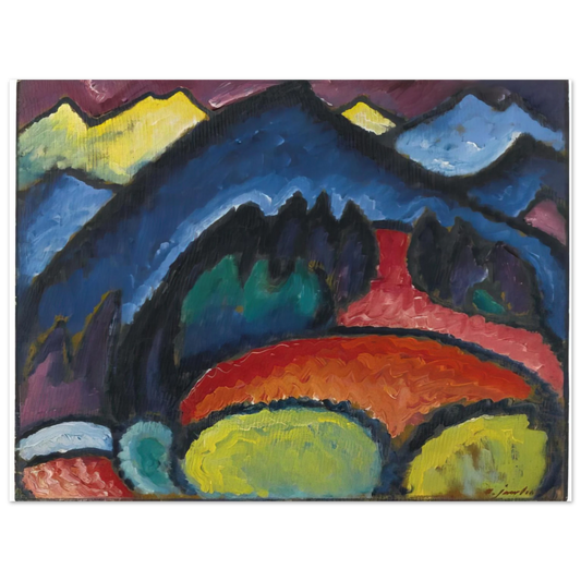 Alexej von Jawlensky - OBERSTDORF MOUNTAINS 1912  75x100 cm / 30x40inches Fine Art Poster