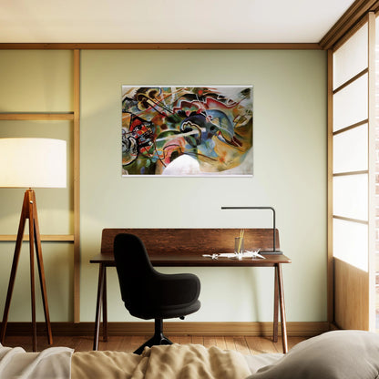 PICTURE WITH A WHITE BORDER 1913 - Wassily Kandinsky Brushed Aluminum Print - 70x100 cm / 28x40 inches | Wassily Kandinsky Aluminum Print | Wassily Kandinsky Prints