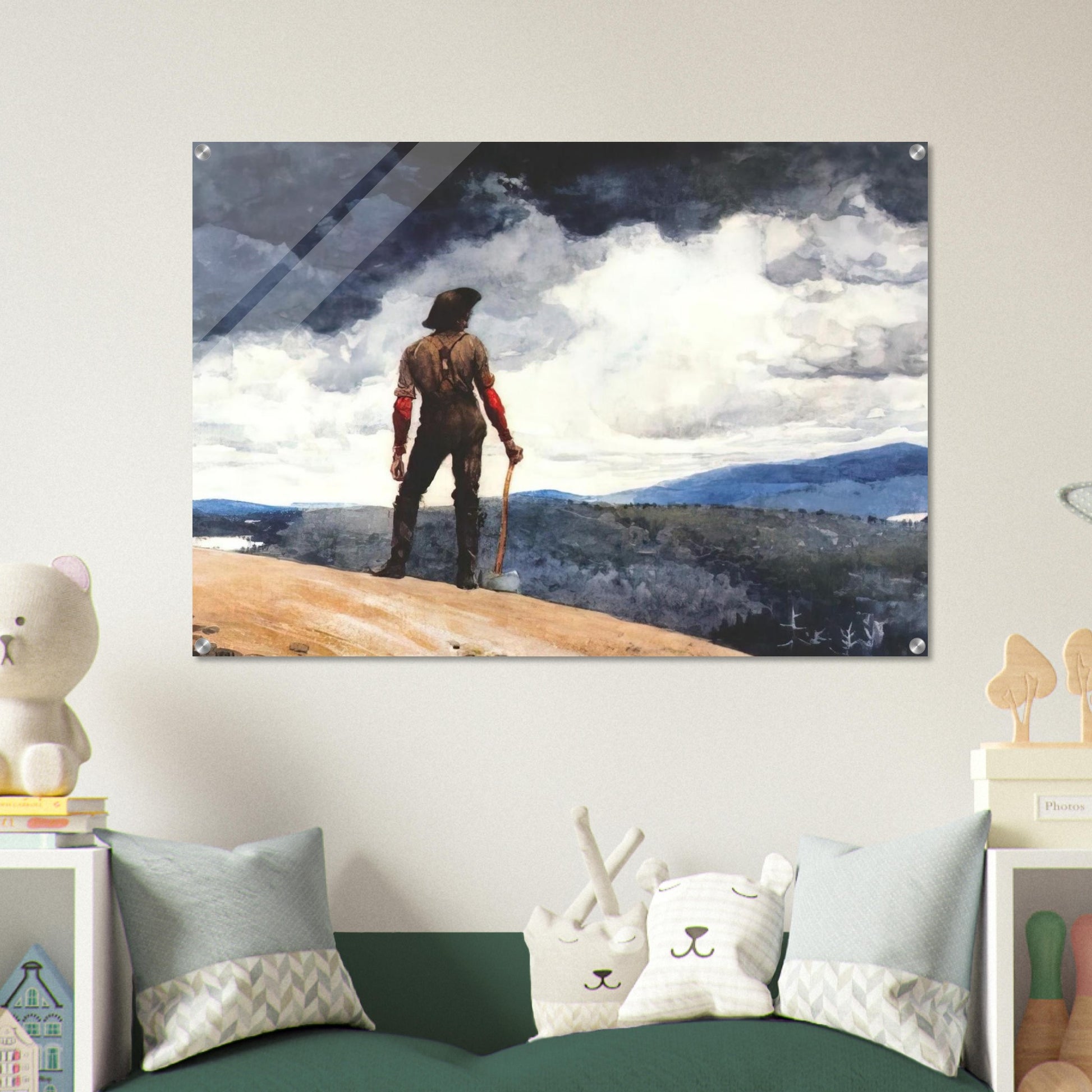 THE WOODCUTTER - Winslow Homer Acrylic Print - 70x100 cm / 28x40″ inches