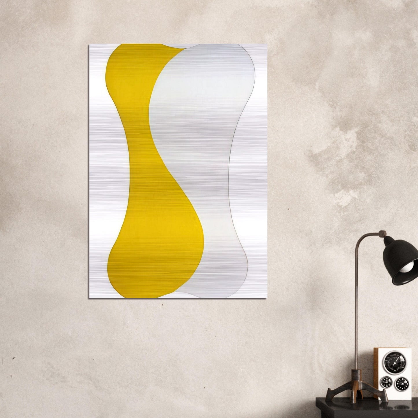 Yellow White [Sun] - 1959 - Leon Polk Smith Brushed Aluminum Print - 70x100 cm / 28x40 inches | Leon Polk Smith Aluminum Print | Leon Polk Smith Prints