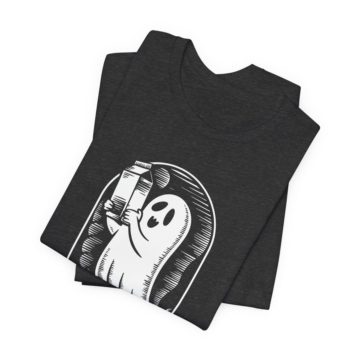 just un père qui revient toujours avec du lait t-shirt Halloween - T-shirt unisexe en jersey à manches courtes