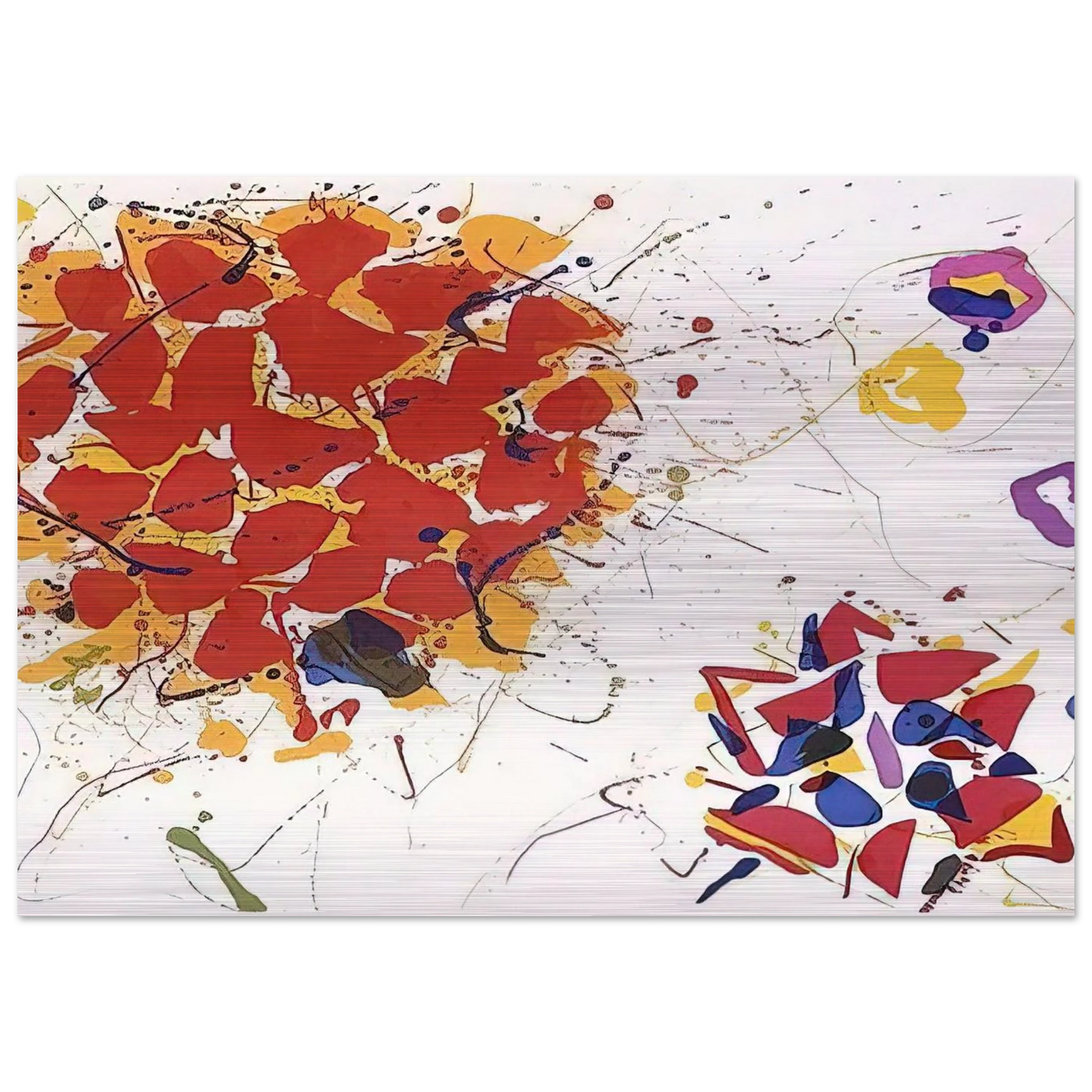 Untitled  L. I88; SFE 065  - Sam Francis Brushed Aluminum Print - 70x100 cm / 28x40 inches | Sam Francis Aluminum Print | Sam Francis Prints
