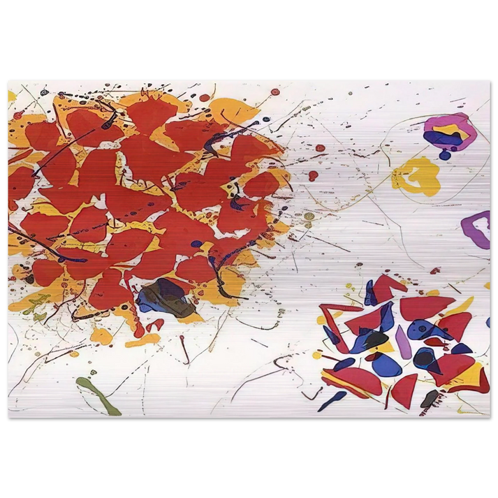 Untitled  L. I88; SFE 065  - Sam Francis Brushed Aluminum Print - 70x100 cm / 28x40 inches | Sam Francis Aluminum Print | Sam Francis Prints