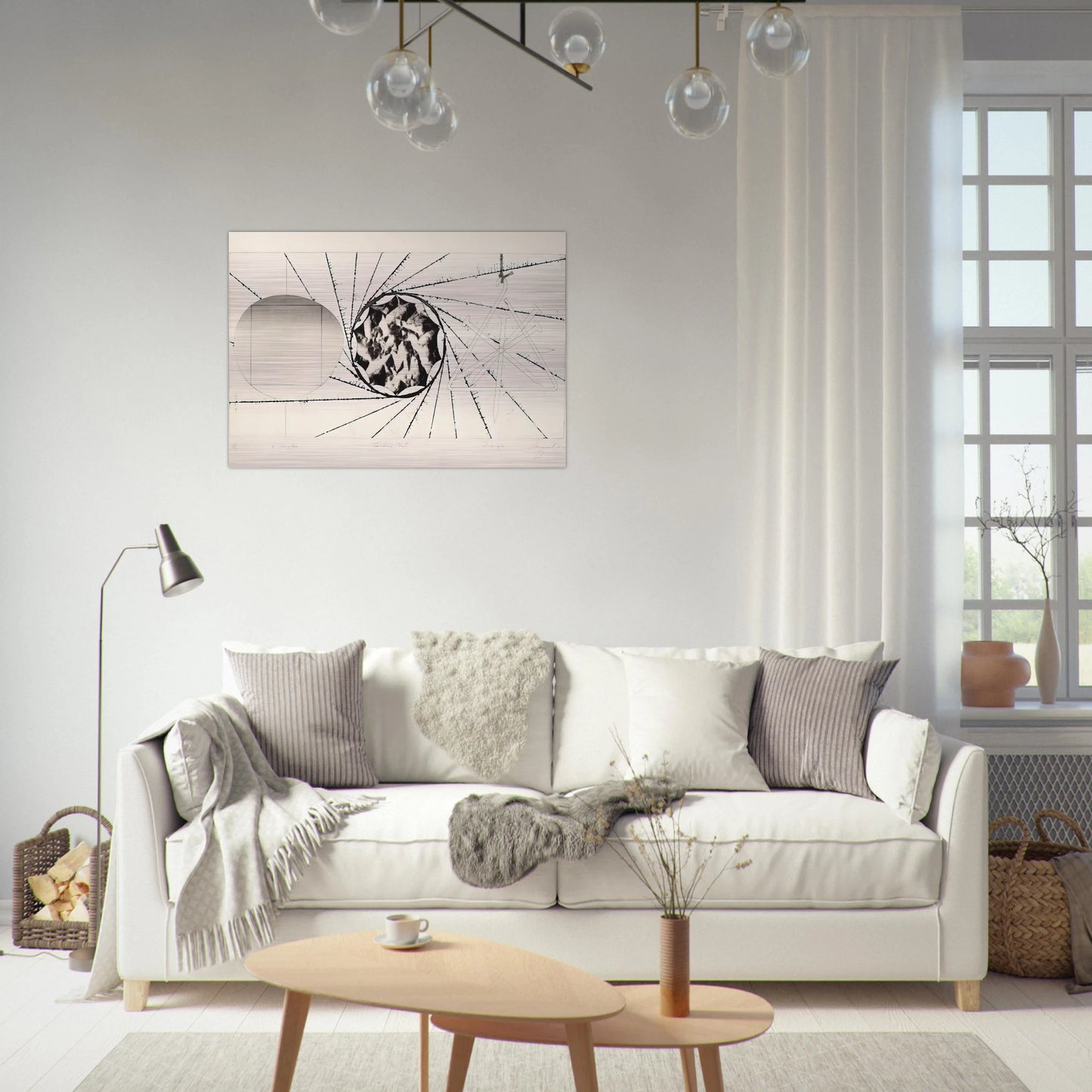 Sunglasses - Landing Net - Triangle - James Rosenquist Brushed Aluminum Print - 70x100 cm / 28x40 inches | James Rosenquist Aluminum Print | James Rosenquist Prints