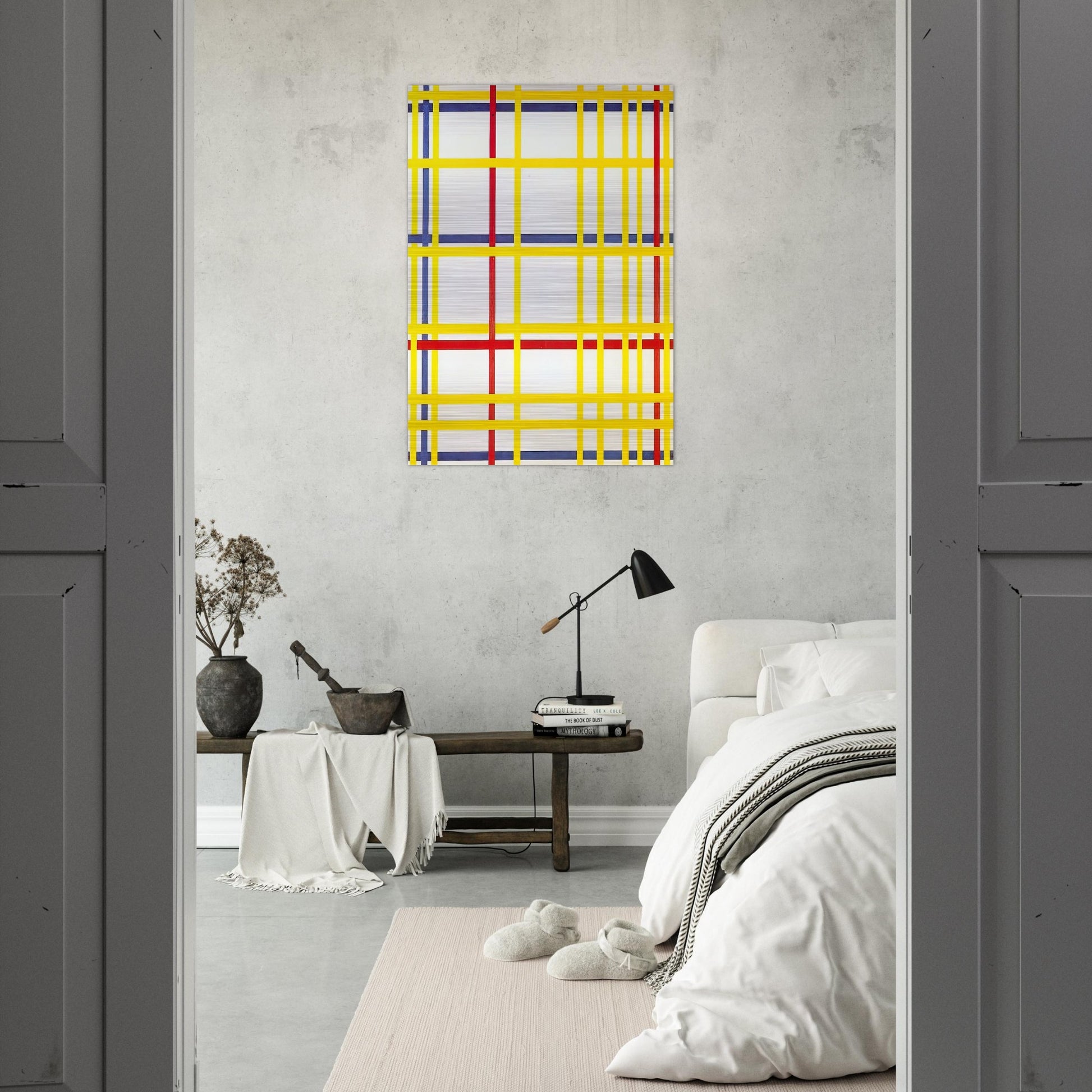New York City I - Piet Mondrian Brushed Aluminum Print - 70x100 cm / 28x40 inches | Piet Mondrian Aluminum Print | Piet Mondrian Prints