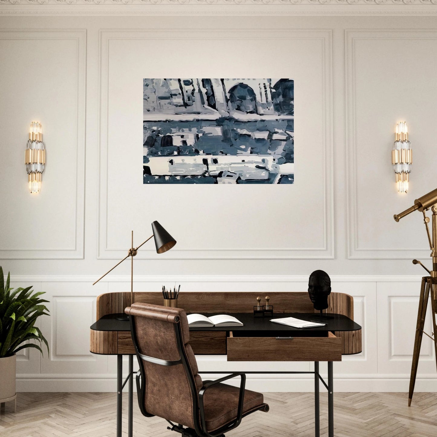 TOWNSCAPE M4 1968 - Gerhard Richter Brushed Aluminum Print - 70x100 cm / 28x40 inches | Gerhard Richter Aluminum Print | Gerhard Richter Prints