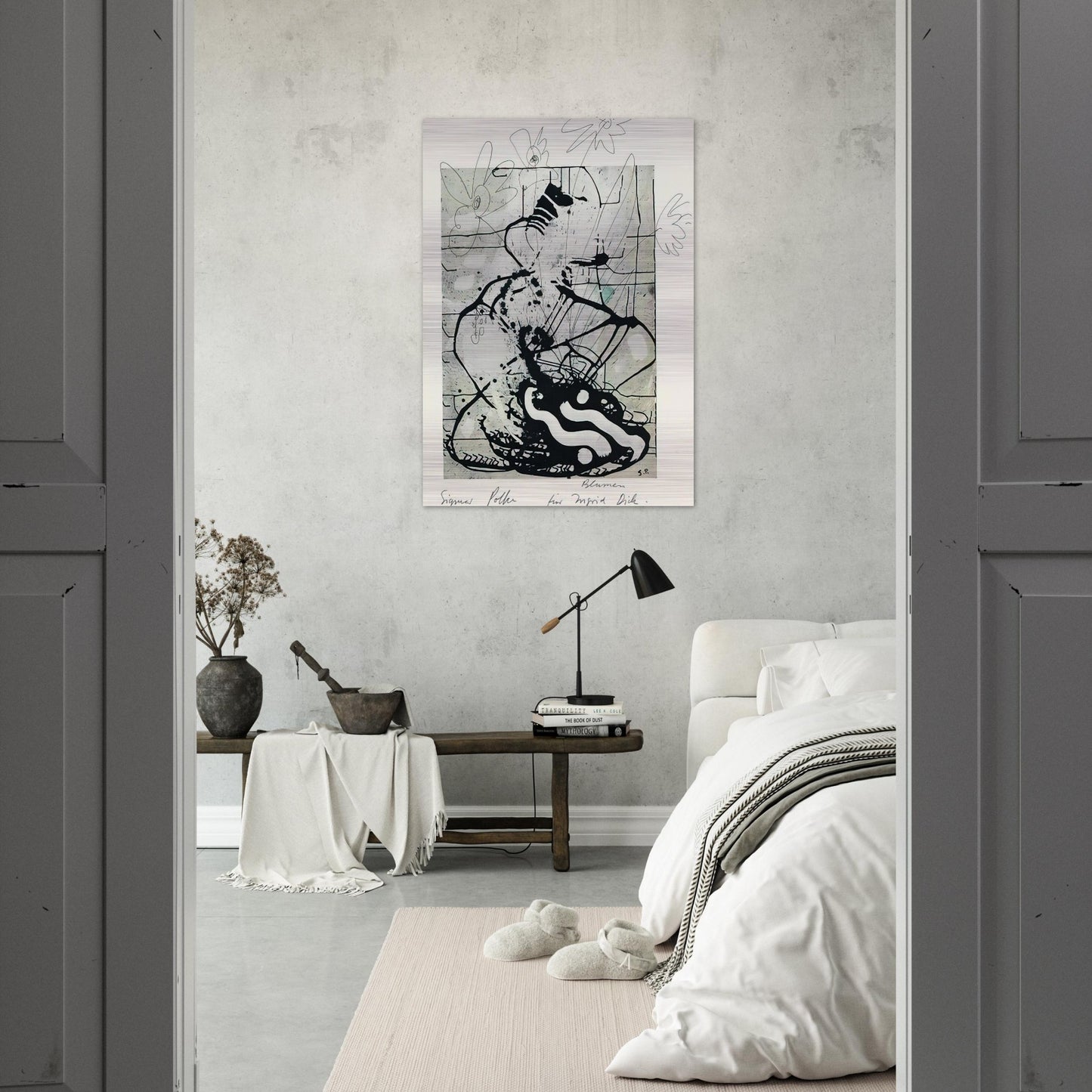 BLUMEN 1985 - Sigmar Polke Brushed Aluminum Print - 70x100 cm / 28x40 inches | Sigmar Polke Aluminum Print | Sigmar Polke Prints