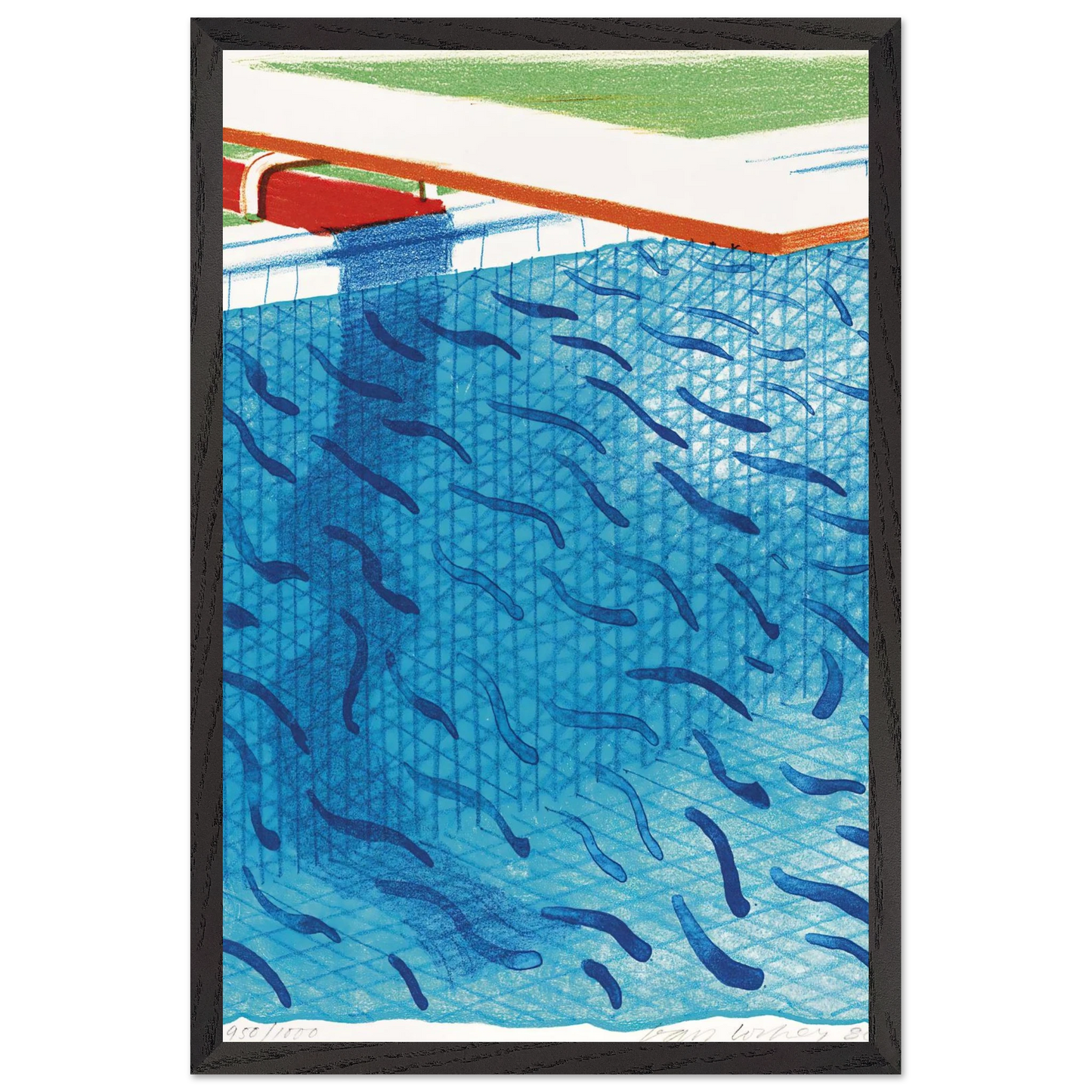 David Hockney - David Hockney Wall art - A3 (29.7 x 42  cm) - Premium Wooden Framed Poster With Fine Art Paper-canvas - Wood frame