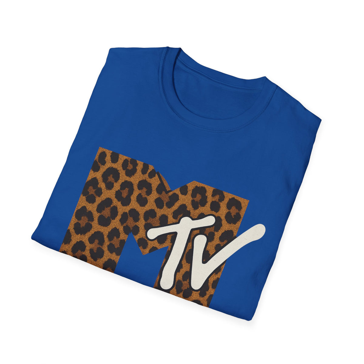 T-shirt graphique rétro MTV imprimé léopard vintage Télé musique Années 80 90 Tee-shirt de groupe unisexe Chemise rock imprimé animal