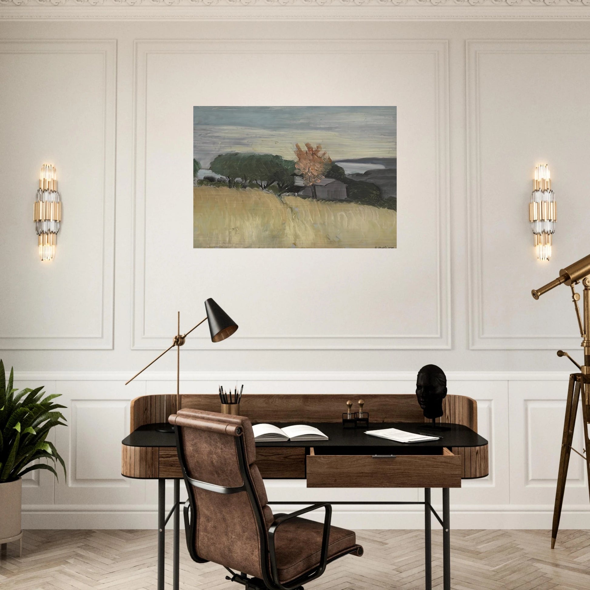 CHAMPS DE BLE A CAGNES 1918 - Henri Matisse Brushed Aluminum Print - 70x100 cm / 28x40 inches | Henri Matisse Aluminum Print | Henri Matisse Prints
