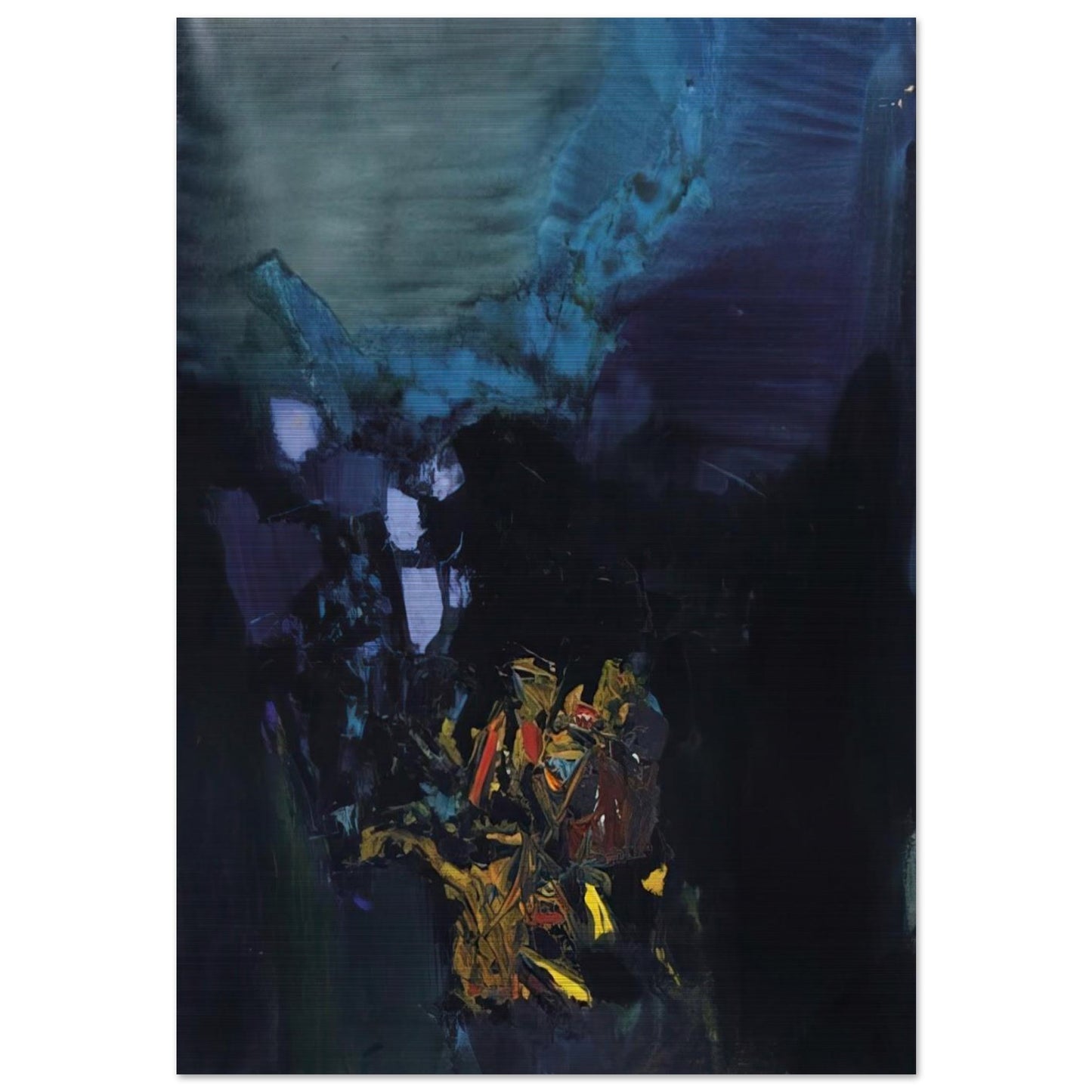 Vallée de Gorbio - Abstract Art - S. H. Raza Brushed Aluminum Print - 70x100 cm / 28x40 inches | S. H. Raza Aluminum Print | S. H. Raza Prints