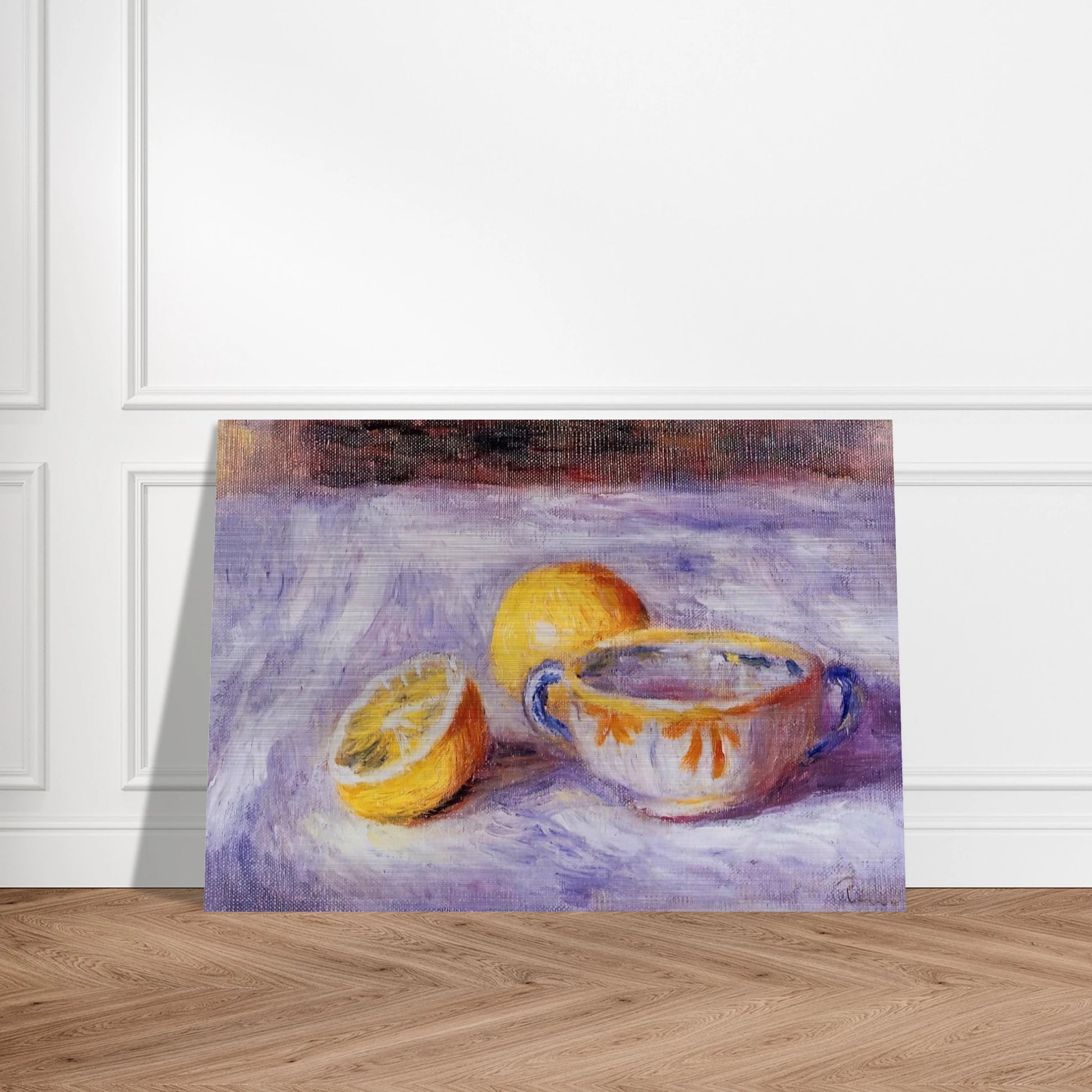 Still Life with Lemons - Pierre-Auguste Renoir Brushed Aluminum Print - 70x100 cm / 28x40 inches | Pierre-Auguste Renoir Aluminum Print | Pierre-Auguste Renoir Prints