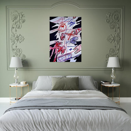 ACTIVATION XLVII - Jean Dubuffet Brushed Aluminum Print - 70x100 cm / 28x40 inches | Jean Dubuffet Aluminum Print | Jean Dubuffet Prints
