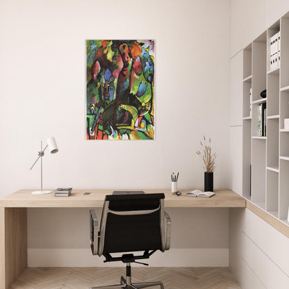 PICTURE WITH ARCHER 1909 - Wassily Kandinsky Brushed Aluminum Print - 70x100 cm / 28x40 inches | Wassily Kandinsky Aluminum Print | Wassily Kandinsky Prints
