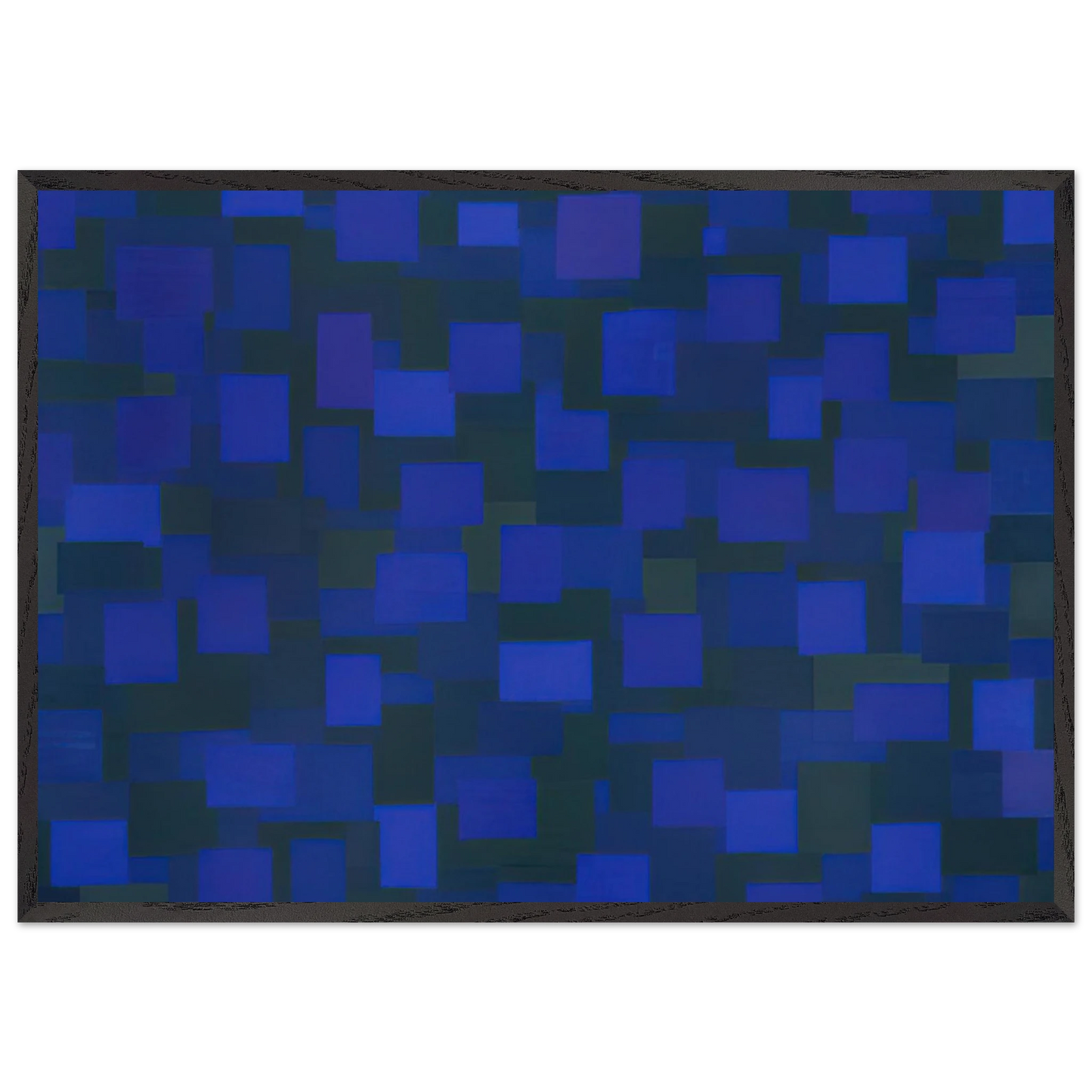 Number 88 Blue - 1950 - Ad Reinhardt 70x100 cm / 28x40 inches Framed Art Print – Black Wooden Frame