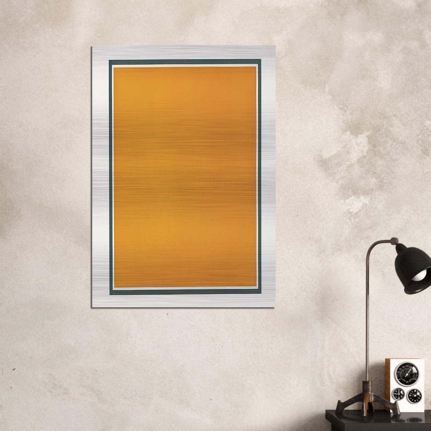 A Square With Colors Superimposed Within a Border - Sol LeWitt Brushed Aluminum Print - 70x100 cm / 28x40 inches | Sol LeWitt Aluminum Print | Sol LeWitt Prints