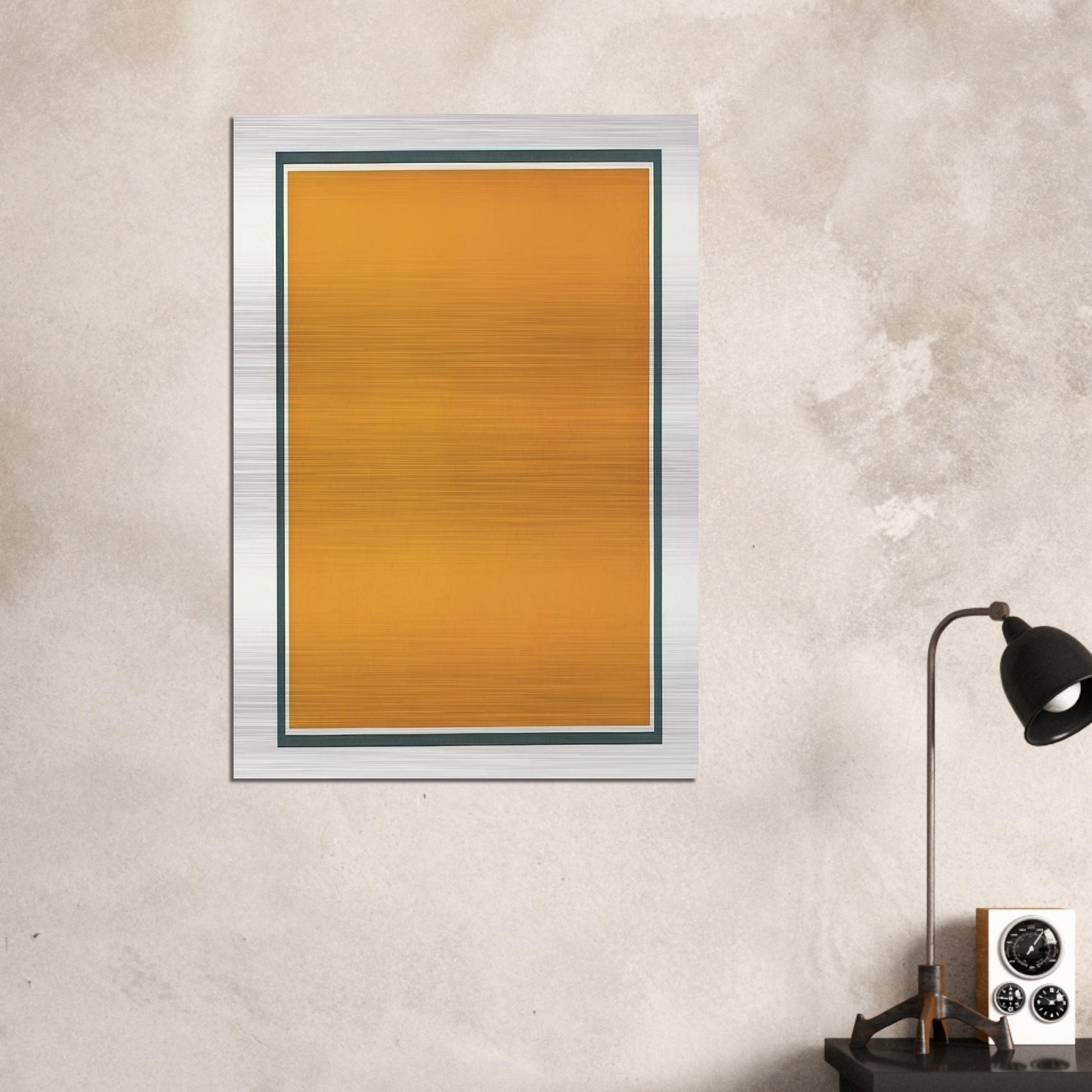 A Square With Colors Superimposed Within a Border - Sol LeWitt Brushed Aluminum Print - 70x100 cm / 28x40 inches | Sol LeWitt Aluminum Print | Sol LeWitt Prints