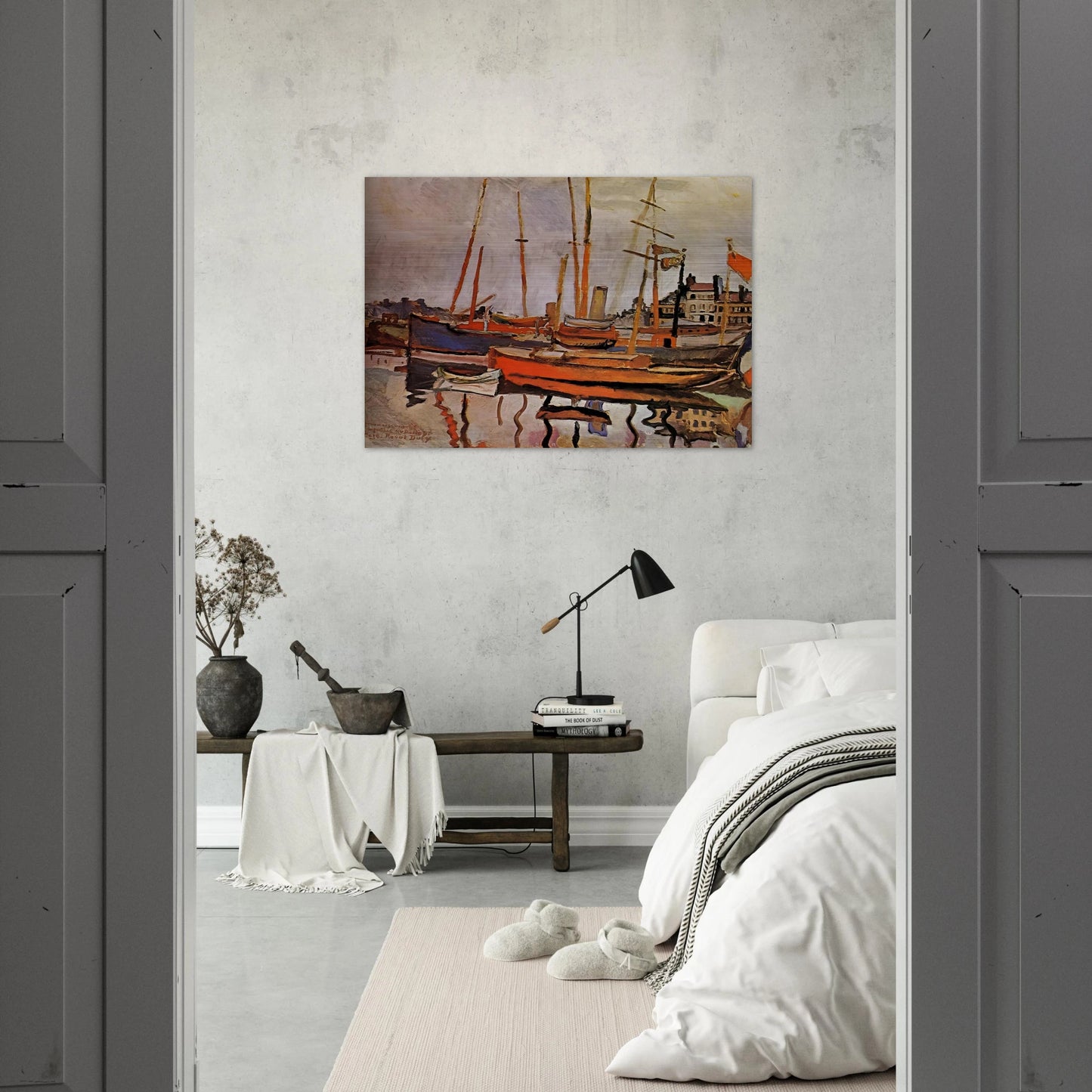 THE PORT OF LE HAVRE 1906 - Raoul Dufy Brushed Aluminum Print - 70x100 cm / 28x40 inches | Raoul Dufy Aluminum Print | Raoul Dufy Prints