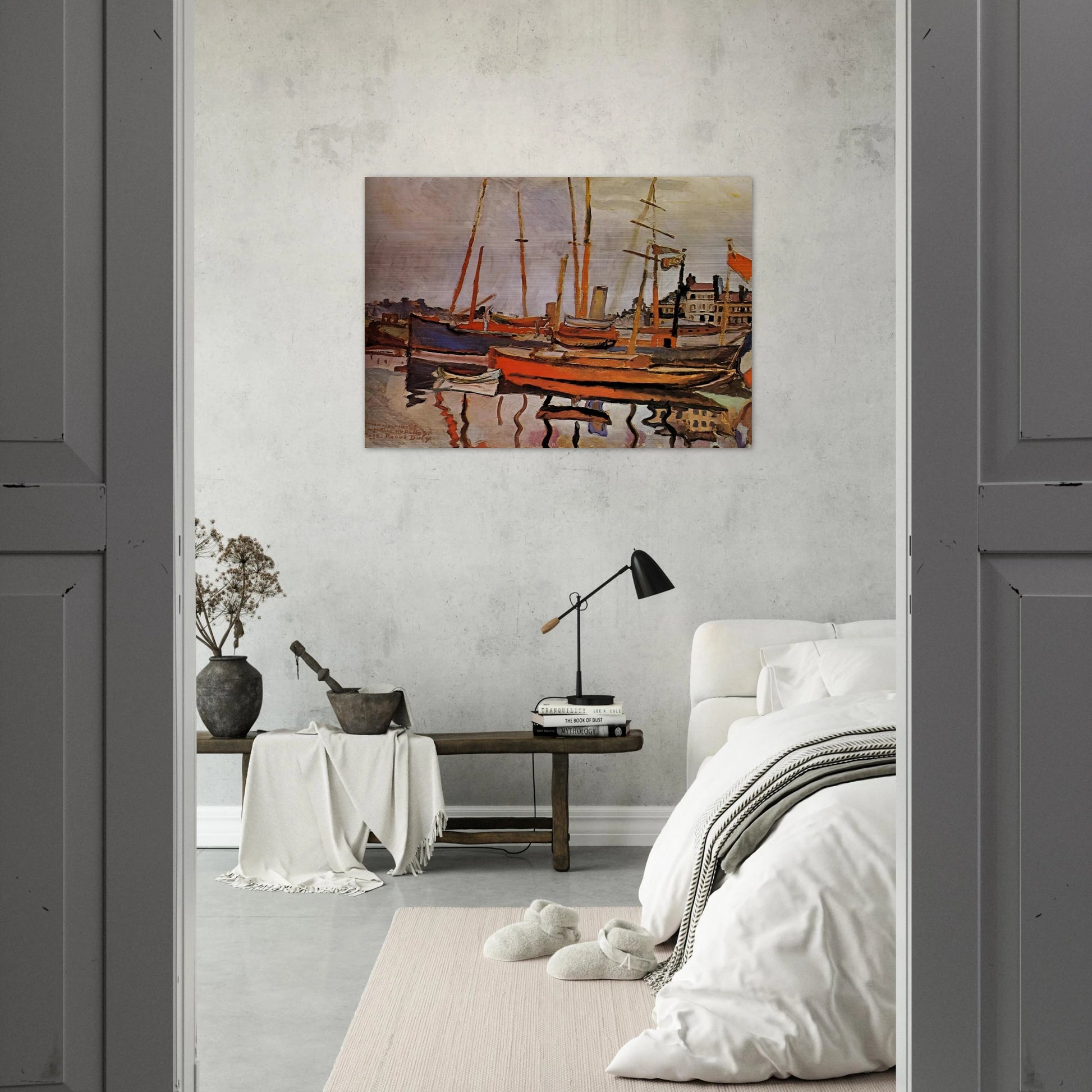 THE PORT OF LE HAVRE 1906 - Raoul Dufy Brushed Aluminum Print - 70x100 cm / 28x40 inches | Raoul Dufy Aluminum Print | Raoul Dufy Prints