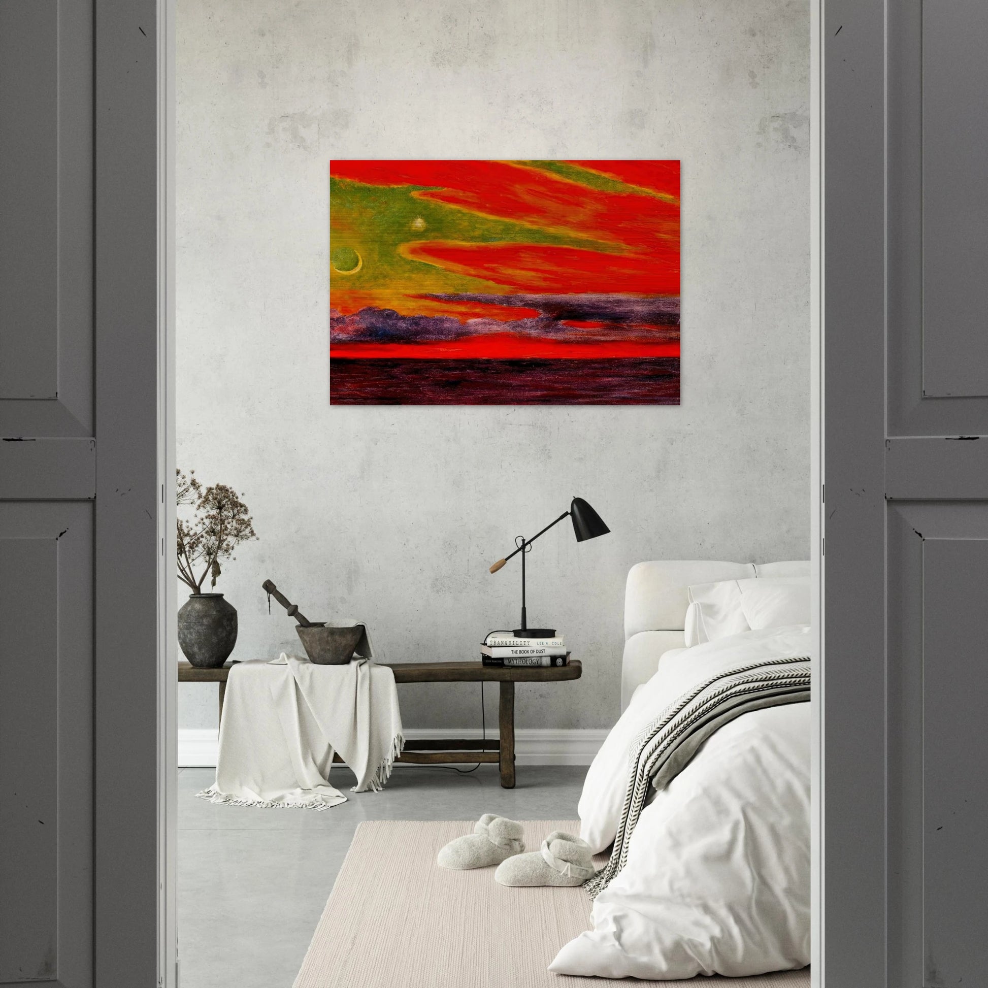 EVENING TWILIGHT AT ACAPULCO 1956 - Diego Rivera Brushed Aluminum Print - 70x100 cm / 28x40 inches | Diego Rivera Aluminum Print | Diego Rivera Prints