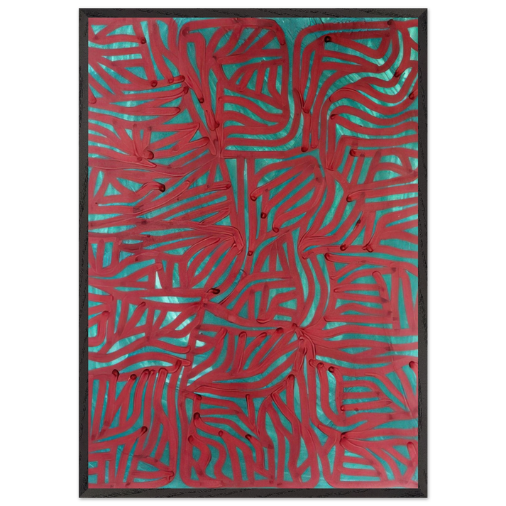 Irregular Grid - Sol LeWitt 70x100 cm / 28x40 inches Framed Art Print – Black Wooden Frame