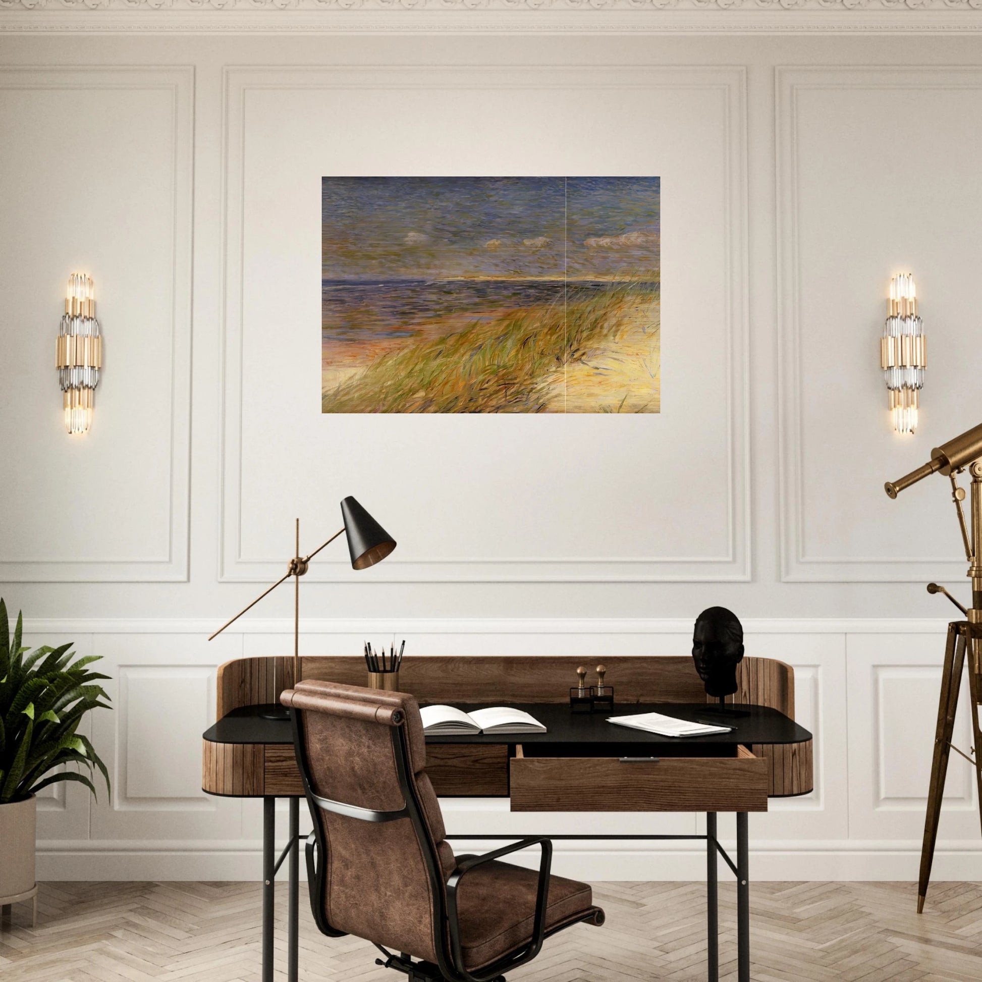 THE DUNES ZWIN KNOKKE 1887 - Theo van Rysselberghe Brushed Aluminum Print - 70x100 cm / 28x40 inches | Theo van Rysselberghe Aluminum Print | Theo van Rysselberghe Prints