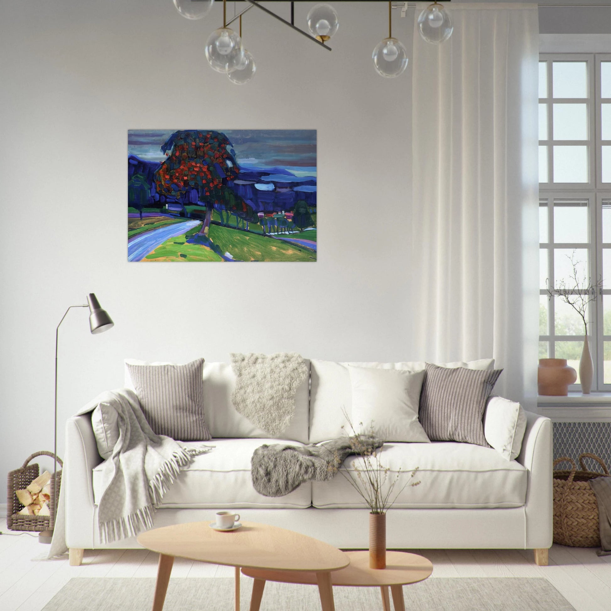 AUTUMN IN MURNAU 1908 - Wassily Kandinsky Brushed Aluminum Print - 70x100 cm / 28x40 inches | Wassily Kandinsky Aluminum Print | Wassily Kandinsky Prints
