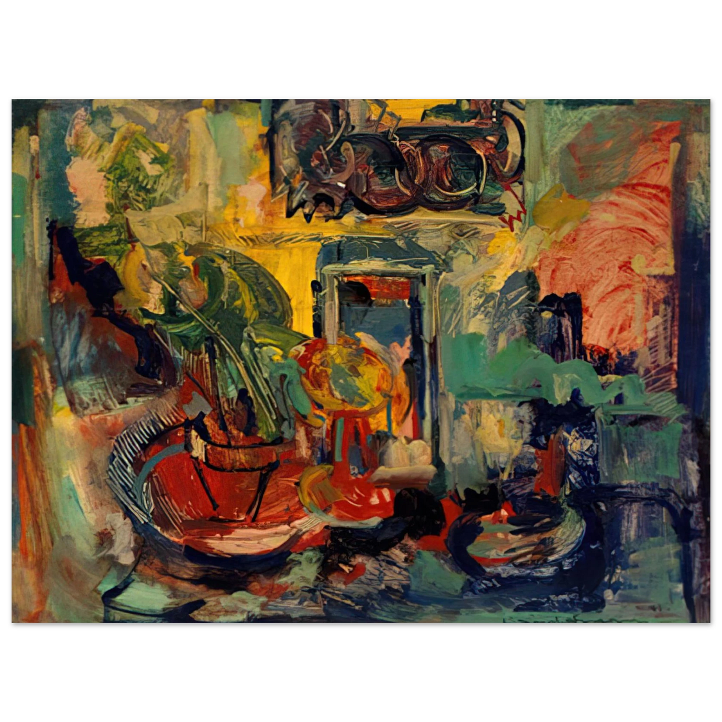 Hans Hofmann - Still Life Interior  75x100 cm / 30x40inches Fine Art Poster