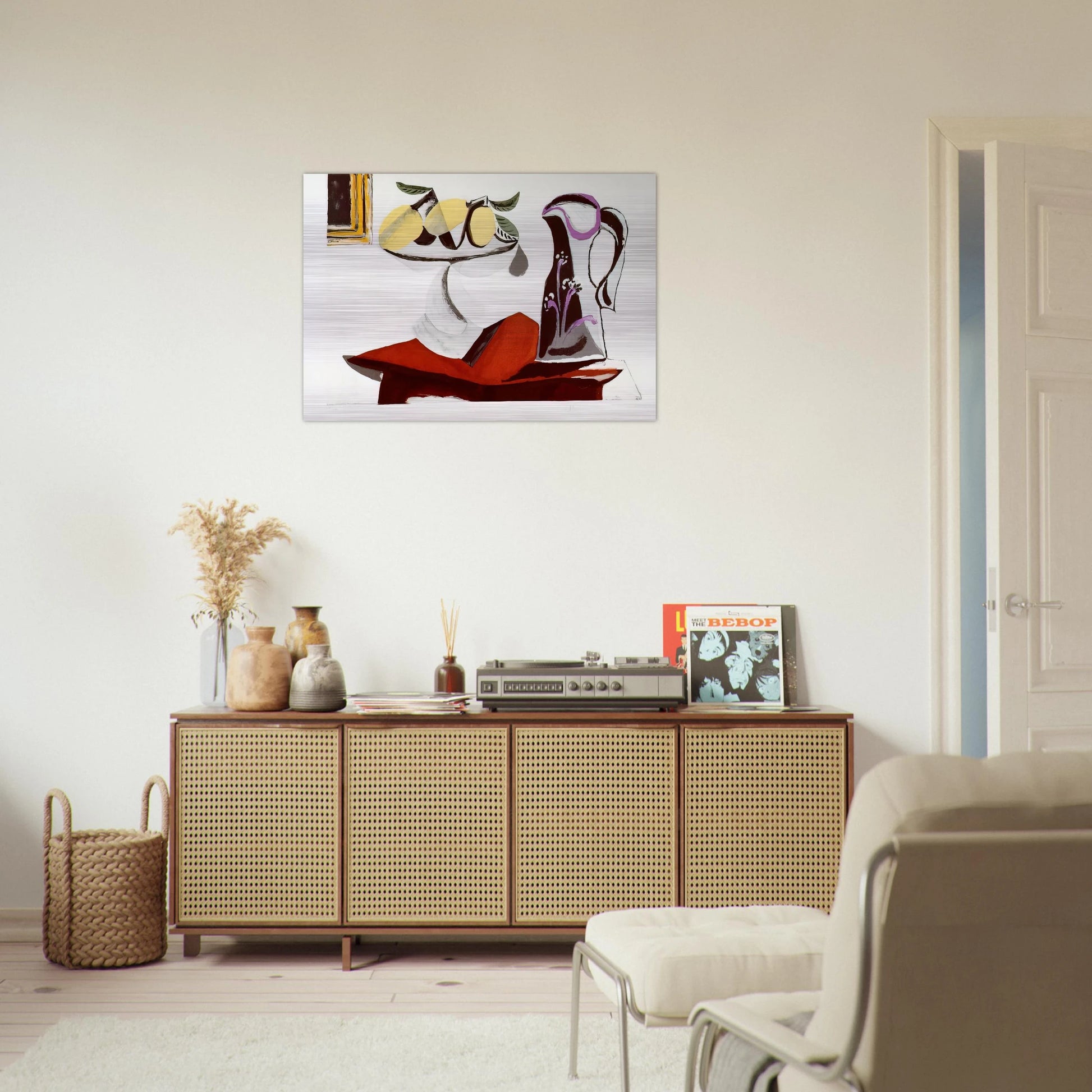 Still life with lemon and jug - Pablo Picasso Brushed Aluminum Print - 70x100 cm / 28x40 inches | Pablo Picasso Aluminum Print | Pablo Picasso Prints