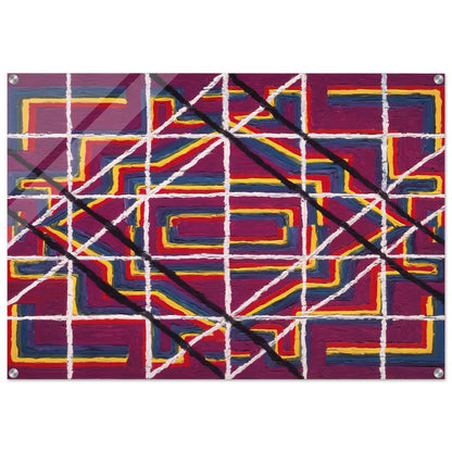 Spanish Door Design Purple - 1959 - Alfred Jensen Acrylic Print - 70x100 cm / 28x40″ inches