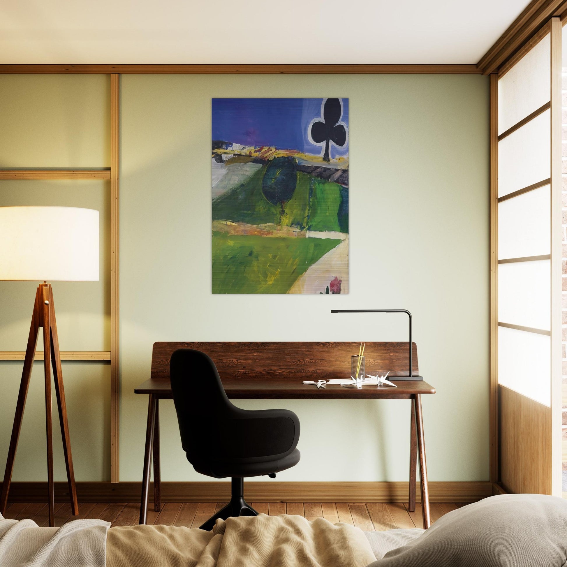 Landscape with Figure - Richard Diebenkorn Brushed Aluminum Print - 70x100 cm / 28x40 inches | Richard Diebenkorn Aluminum Print | Richard Diebenkorn Prints