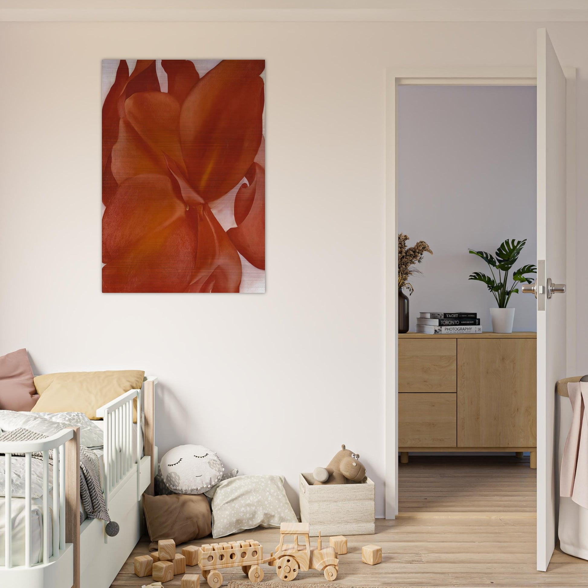 Red Cannas - Georgia O'Keeffe Brushed Aluminum Print - 70x100 cm / 28x40 inches | Georgia O'Keeffe Aluminum Print | Georgia O'Keeffe Prints