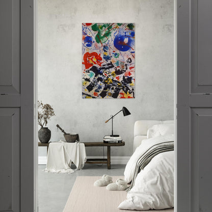 Untitled  SF 357  - Sam Francis Brushed Aluminum Print - 70x100 cm / 28x40 inches | Sam Francis Aluminum Print | Sam Francis Prints