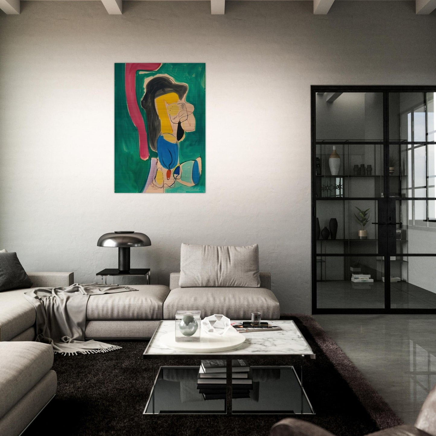The Mannequin - Hans Hofmann Brushed Aluminum Print - 70x100 cm / 28x40 inches | Hans Hofmann Aluminum Print | Hans Hofmann Prints