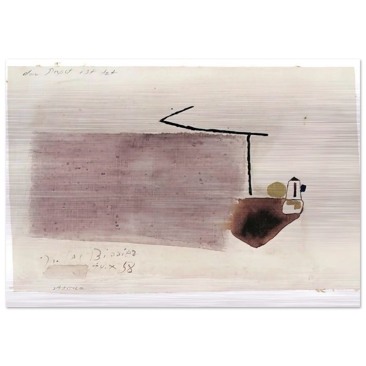 14.X.58 - 1958 - Julius Bissier Brushed Aluminum Print - 70x100 cm / 28x40 inches | Julius Bissier Aluminum Print | Julius Bissier Prints