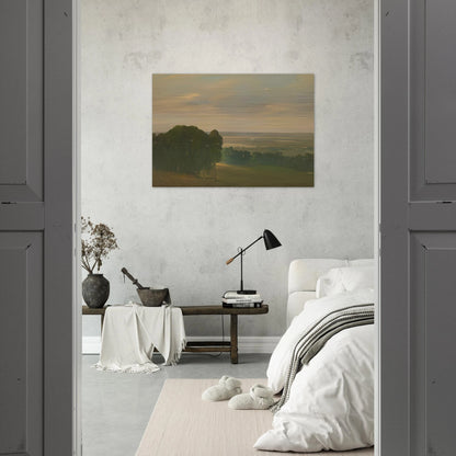Eucalyptus Grove in a Vast Landscape - Tonalism - Xavier Martinez Brushed Aluminum Print - 70x100 cm / 28x40 inches | Xavier Martinez Aluminum Print | Xavier Martinez Prints