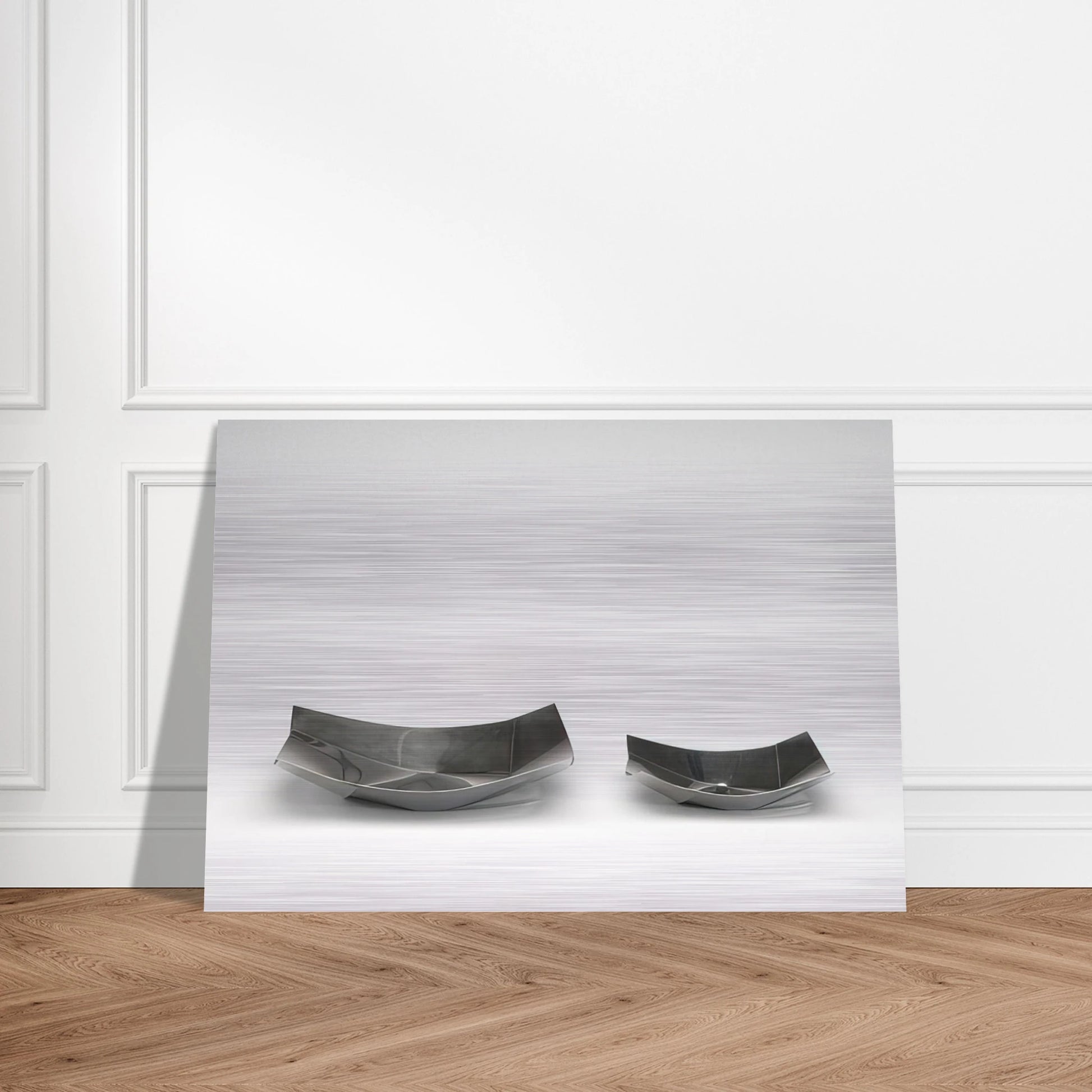 Maldive Tray - 1960 - Bruno Munari Brushed Aluminum Print - 70x100 cm / 28x40 inches | Bruno Munari Aluminum Print | Bruno Munari Prints