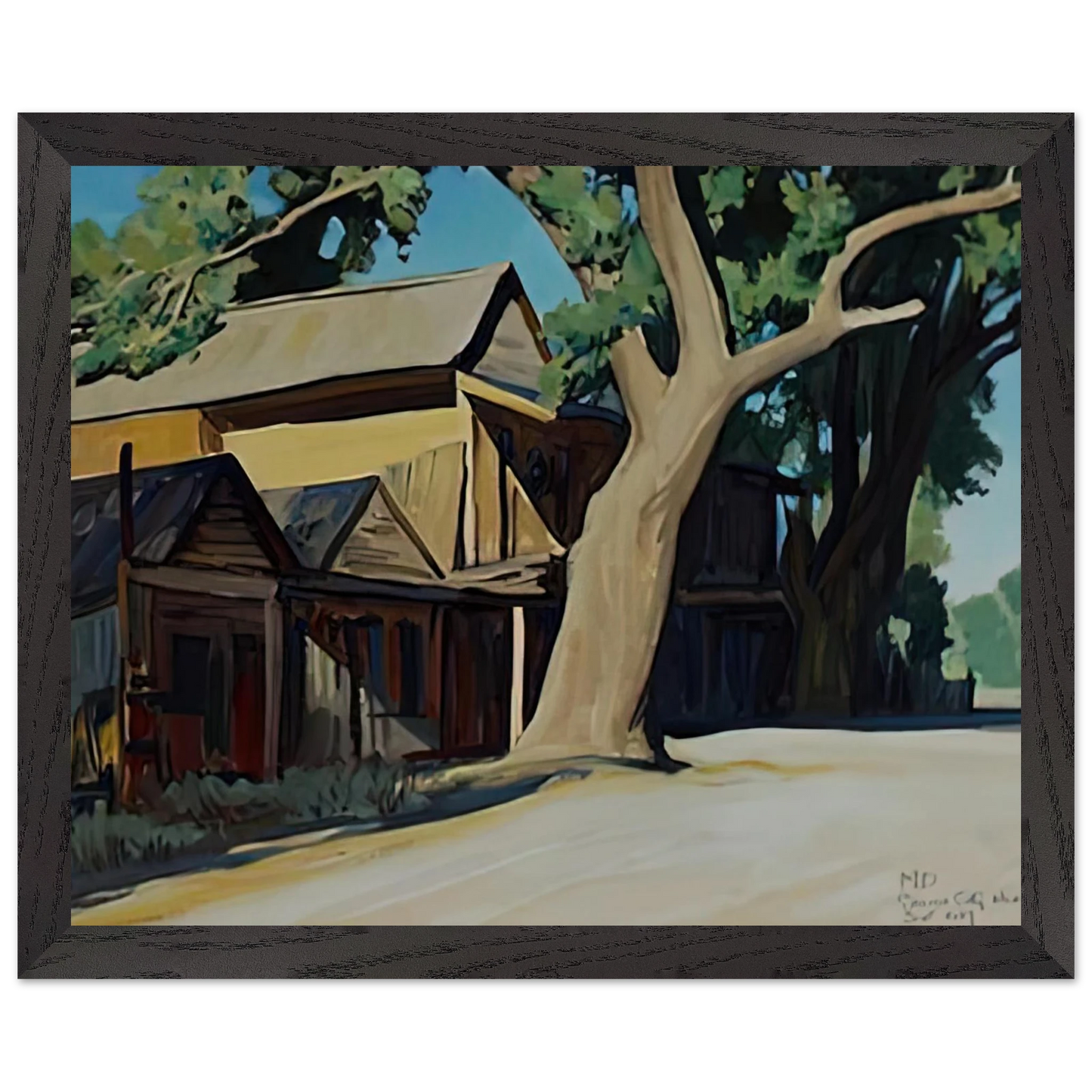 Maynard Dixon - OLD CHINATOWN CARSON CITY NEVADA 1937 Wall art - 20x25 cm / 8x10 inches - Fine Art Poster-canvas - -