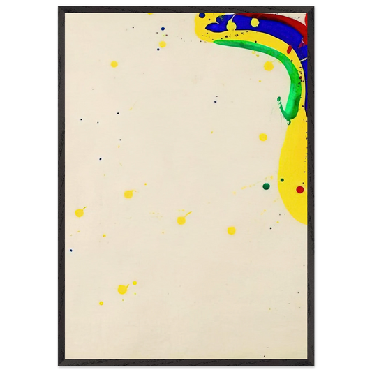 Untitled  SF64-062  - Sam Francis 70x100 cm / 28x40 inches Framed Art Print – Black Wooden Frame