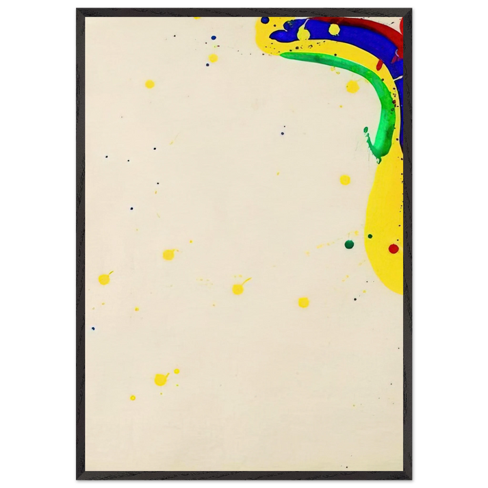 Untitled  SF64-062  - Sam Francis 70x100 cm / 28x40 inches Framed Art Print – Black Wooden Frame
