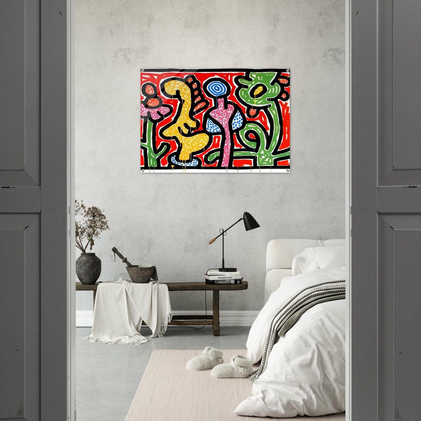 FLOWERS IV 1990 - Keith Haring Acrylic Print - 70x100 cm / 28x40″ inches