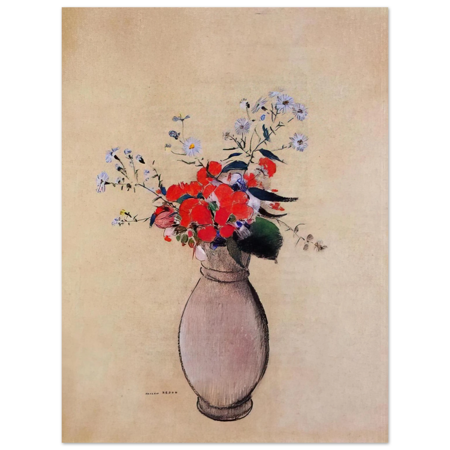 Odilon Redon - BOUQUET OF FLOWERS 2  75x100 cm / 30x40inches Fine Art Poster