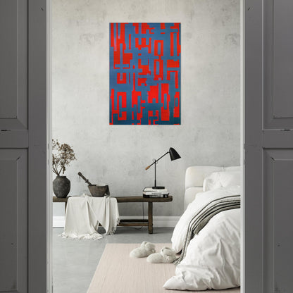 Untitled Red and Gray - 1950 - Ad Reinhardt Brushed Aluminum Print - 70x100 cm / 28x40 inches | Ad Reinhardt Aluminum Print | Ad Reinhardt Prints