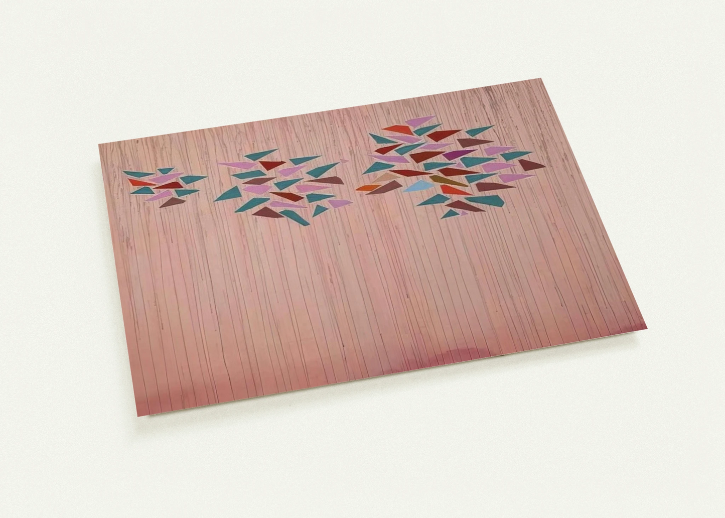 Colors on Gray Pink - 1976 By Robert Goodnough Pack of 10 Post Cards | Robert Goodnough Post Cards | A6 (10.5 x 14.8 cm) - 4.1 x 5.8 inches