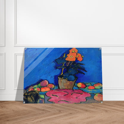 STILL LIFE WITH BEGONIA 1911 - Alexej von Jawlensky Acrylic Print - 70x100 cm / 28x40″ inches