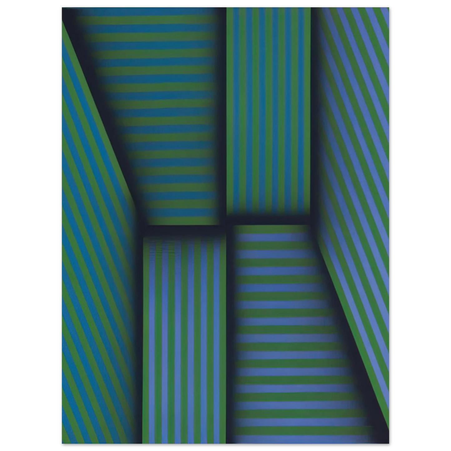 Omar Rayo - Scarlatti's Garden - Op Art  75x100 cm / 30x40inches Fine Art Poster