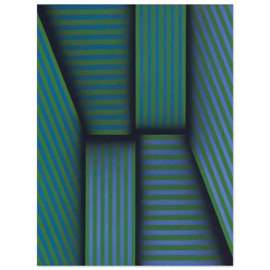 Omar Rayo - Scarlatti's Garden - Op Art  75x100 cm / 30x40inches Fine Art Poster